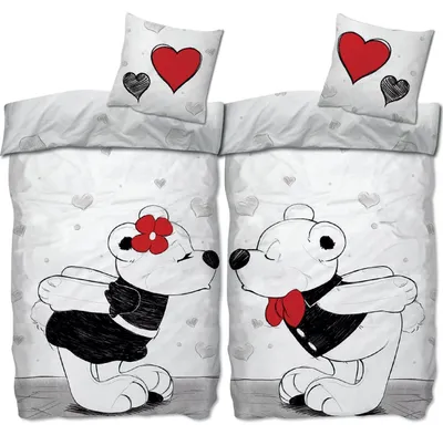 Obrázok produktu pre Sada posteľnej bielizne (4 kusy) pre páry, rozmer 135 x 200 cm