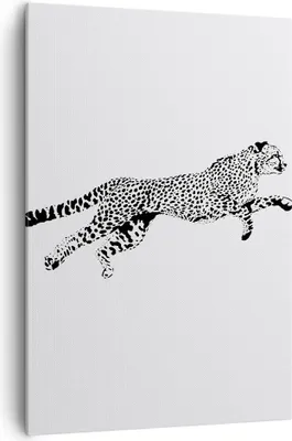 Produktbild von Bild auf Leinwand - Leinwandbild - Einteilig - Gepard Tier Dots - 70x100cm - Wand Bild - Wanddeko - Wandbilder - Leinwanddruck - Wanddekoration - Leinwand bilder - Wandbild - PA70x100-3128