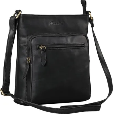 Produktbild von Benthill Damen Shopper Leder - Tasche aus echtem Rindsleder - Handtasche mit Reißverschluss - Schultertasche / Ledertasche - Vintage Umhängetasche