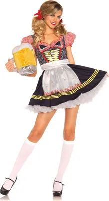 Produktbild von Kostüm Dirndl blau Dame Luxus Größe: 42-44