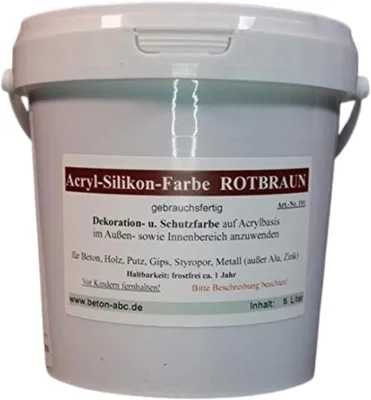 Produktbild von Rotbraun - Betonfarbe Acryl Silikon 5 Liter