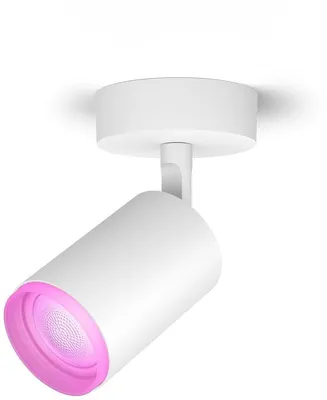 Produktbild von Philips Hue White and Color ambiance Fugato Einzelspot weiß, Intelligente Deckenbeleuchtung, Bluetooth/Zigbee, Weiß, LED, Metall, GU10