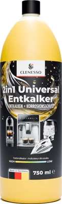 Produktbild von CLENESSO 2in1 Flüssig Entkalker (750ml) – Kaffeemaschinen Entkalker kompatibel mit Delonghi, Philips, Melitta, Saeco uvm.
