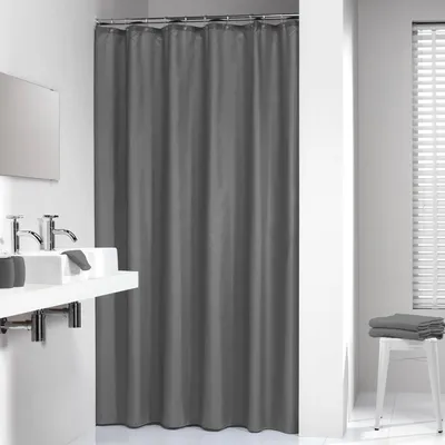 Image de Rideau de douche en peau de phoque gris Madère, 238501314