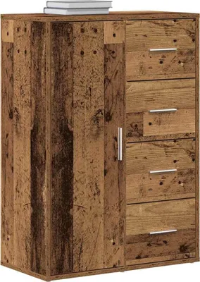 Zdjęcie produktu dla vidaXL Kredens z szufladami z drewna odzyskanego 60 x 31 x 84 cm materiał drewnopochodny