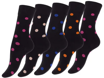 Immagine prodotto di Omgoods - 10 paia di calzini da donna e per bambine in cotone, colorati e a pois