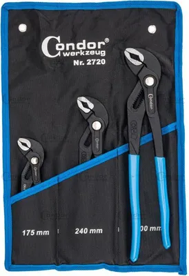 Obrázek produktu pro CONDOR WERKZEUG 2720 Kleště siko rychlostavitelné sada 3ks 300/240/175mm