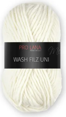 Produktbild von Pro Lana Wash Filz Uni 50g (102) wollweiss