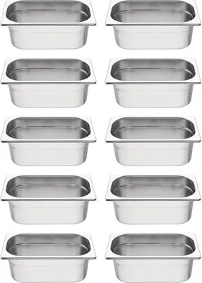 Produktbild von Vogue GN-Behälter Set 10x GN1/4 100mm (10 Stück)
