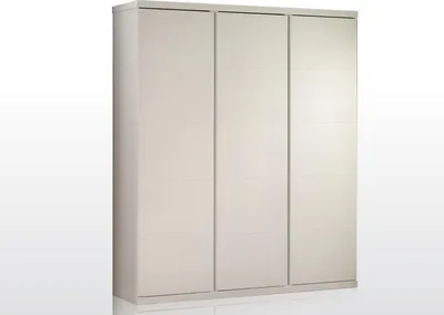Produktbild von Kleiderschrank Lara 3-trg MDF Weiß 166x57 cm