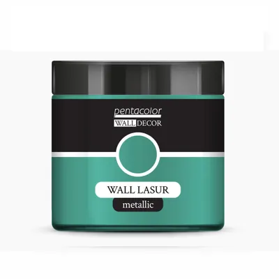 Produktbild von PENTART Wandlasur, Metallic, 500 ml, Blau-gold
