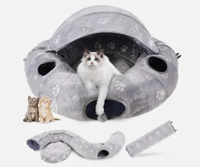 Produktbild von Katzentunnel Spieltunnel Katzenbett Katzenspielzeug mit extra Tunnel/Spielzeug
