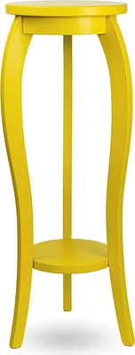 Produktbild von bixard | Blumenhocker Blumenständer Konsolentisch aus Massivholz - Gelb