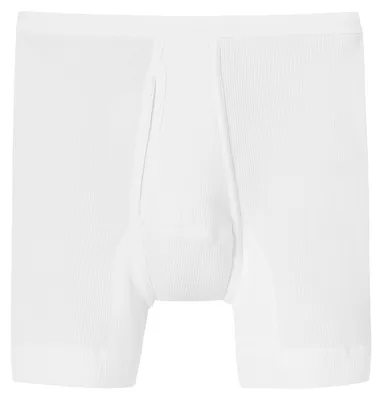 Image de SCHIESSER Caleçon long pour homme avec ouverture, Original Classics, double côtes, coton blanc 3XL