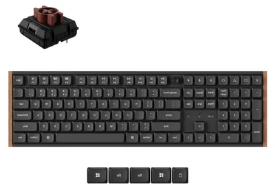 Produktbild von Keychron K5 Ultra 8K Wireless Low Profile Mechanische Tastatur Full Size RGB Hot-Swap - QWERTY US - Milk POM Brown