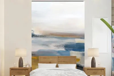 Produktbild von MuchoWow® Fototapete für Wohnzimmer oder Schlafzimmer Wandtapete Vinyl Motivtapete Ölgemälde - Abstrakt - 160x240 cm - Vinyltapete