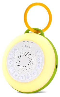 Produktbild von White Noise Machine: Tragbare Einschlafhilfe Babys mit weissem Rauschen | Nachtlicht | 31 Beruhigende Schlaflieder & Naturgeraeusche | 3 Timer-Einstellungen | USB-C,Gruen