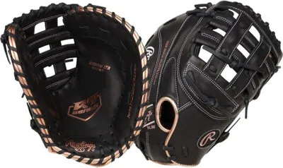 Produktbild von Rawlings R9SBFBM-17B Baseball-Handschuh der R9-Serie für die erste Base, 12,5 Zoll | Für Rechtshänder