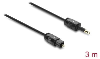 Productafbeelding van DELOCK 90921, Toslink, connector, Mini-TOSLINK, connector, 3 meter, zwart