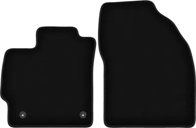 Image de Wielganizator Tapis avant de sol velours sur-mesure pour Toyota Prius III XW30 (2011-2015, hatchback) noir, jeu 2 pièces, fixations