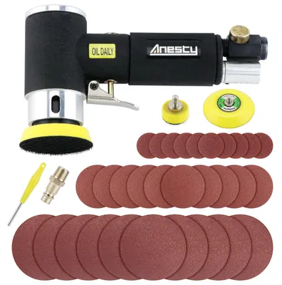 Produktbild von Mini Druckluft Poliermaschine Exzenterschleifer Schleifmaschine Polierer 25mm 50mm 75mm Schleifscheiben