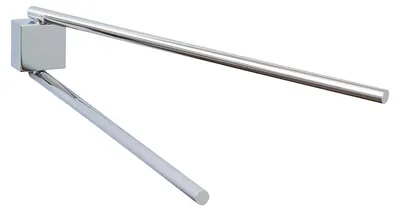 Produktbild von Tesa ekkro Handtuchhalter (NICHT BOHREN, hochglanzverchromt, inkl. Klebelösung, hohe Haltekraft (bis 6kg), 80mm x 50mm x 420mm) 40234-00000