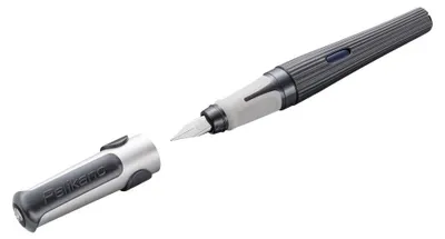 Zdjęcie produktu dla Pelikan 824507, Szary, System napełniania nabojem, Niebieski, Stal nierdzewna, Średni, Praworęczny