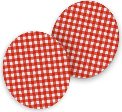 Produktbild von itenga 40x Bierdeckel rot weiß kariert Untersetzer 10,7cm
