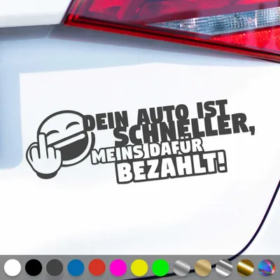 Produktbild von PantherPixel Dein Auto Ist Schneller Aufkleber Meins Bezahlt Sticker Auto Geschenkidee Farbe Dunkelgrau