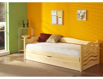 Obrázek produktu pro Jednolůžková postel s úložným prostorem 90x200 ATIL - borovice