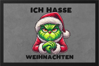 Produktbild von Ich Hasse Weihnachten Fußmatte Weihnachtsmuffel Sarkasmus Anti-Weihnachten Geschenkidee