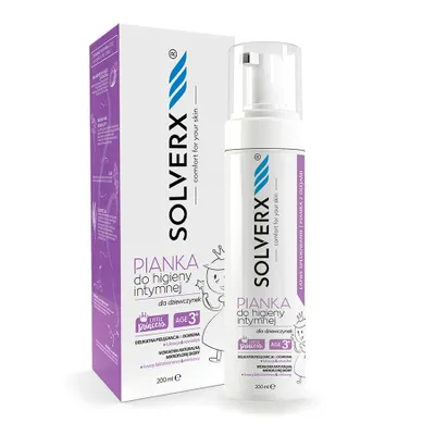 Zdjęcie produktu dla Solverx Little Princess Pianka do higieny intymnej dla dziewczynek, 200ml