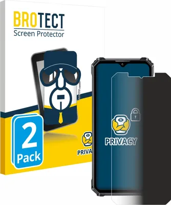 Produktbild von 2x BROTECT Sichtschutzfolie für Oukitel WP28 / WP28E Anti-Spy Privacy Sichtschutz Blickschutz Folie Blaulicht-Schutz