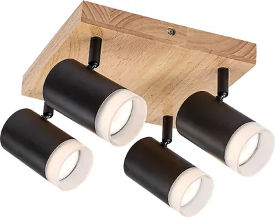 Immagine prodotto di Faretto da soffitto rovere / nero GU10 4X5W Toras 73124 Rabalux