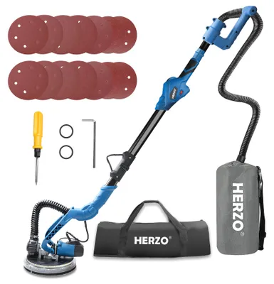 Image de Meuleuse murale pliante - HRS26.D - pour béton et murs - 850 W - éclairage LED - 225 mm - 900–2100 tr/min - prise européenne - bleue