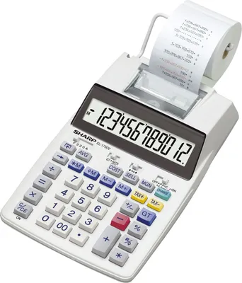 Produktbild von SHARP EL-1750V Tischrechner druckend lichtgrau