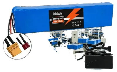 Obrázok produktu pre Lítiová batéria, kapacita 100 000 mAh, inteligentný systém riadenia batérie (BMS), nabíjačka XT60-T, 36V