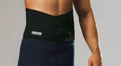 Produktbild von Derbystar Rückenschutz mit Schienen - schwarz, Größe:S