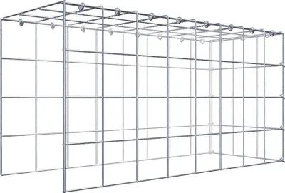 Produktbild von Anbaugabione Typ 4 80 cm x 40 cm x 30 cm (L x H x T), Maschenweite 10 cm x 10 cm, C-Ring