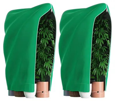 Produktbild von Pflanzenschutzhaube Winterschutz Frostschutz Pflanzenhülle - Vlies mit Reißverschluss - Zugkordel - 120 x 180 cm - 2 Stück