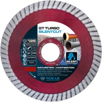 Produktbild von NOZAR Diamant Trennscheibe Turbo Silentcut 125 x 22,23 mm Naturgestein Hartgestein