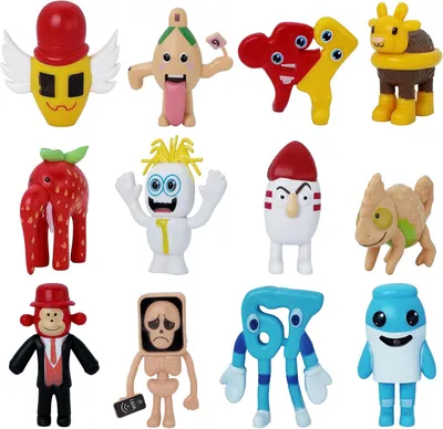 Produktbild von 12 Stück Steal a Brainrot-Actionfiguren Lustige Sammlerfiguren für Spielefans Kreatives Tierfiguren-Set Schreibtischdekoration