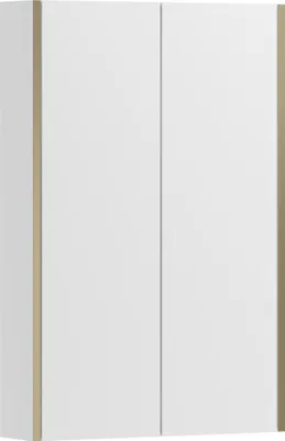Produktbild von ADK Möbel | Hängender Badezimmerspiegel, mit Schrank Antico 60, 78x60x17cm, weiß/gold