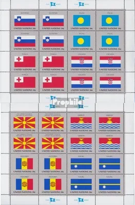 Produktbild von Briefmarken UNO - New York 2001 Mi 862Klb-869Klb Kleinbogen (kompl.Ausg.) postfrisch Flaggen der UNO-Staaten