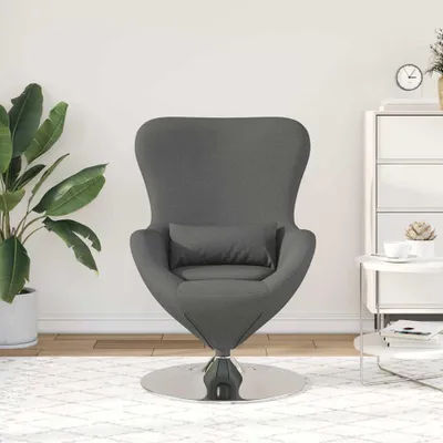 Produktbild von Möbel Fernseh- & Relaxsessel - Grau - CLORIS Eiersessel Dunkelgrau 63x73x90 cm Stoff,13.4 Kg - 868678