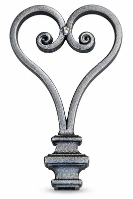 Produktbild von UHRIG Torkrone Herz aus Stahl, Schmiedeeisen für Zaunpfosten, Gartentür, Hoftor, Geländer, Blumensticker uvm.