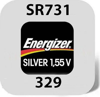 Obrázek produktu pro Energizer 329, Baterie na jedno použití, Oxid stříbrný, 1,55 V, 1 kusů, 40 mAh, Stříbrná