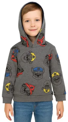 Produktbild von Paw Patrol Hoodie für Jungen - Kinder Kapuzenpullover Pullover mit Kapuze Sweatshirt Grau 110-116