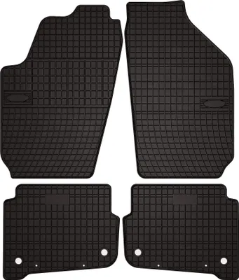 Image de Tapis de sol voiture en caoutchouc pour Seat Ibiza III 6L (2002-2008, hatchback) Noir, lot de 4 pièces, fixations