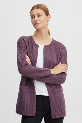 Produktbild von OXMO OXMiline - 21800085ME Damen Strickjacke Cardigan Fein-Strick